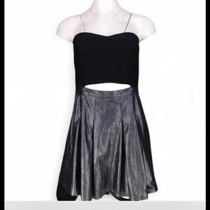 BCBGeneration Strapless Black and Silver Dress